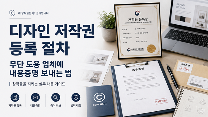 디자인 저작권 등록 절차와 내 창작물을 무단 도용한 업체에 내용증명 보내는 법