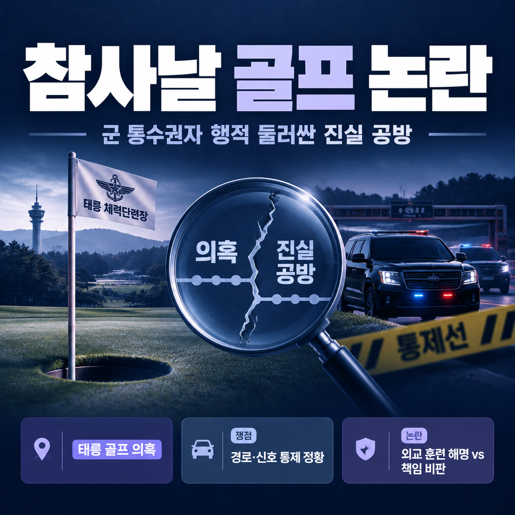 참사날 골프 논란