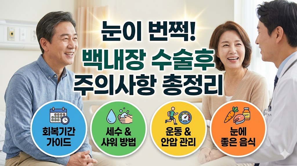 백내장 수술후 주의사항