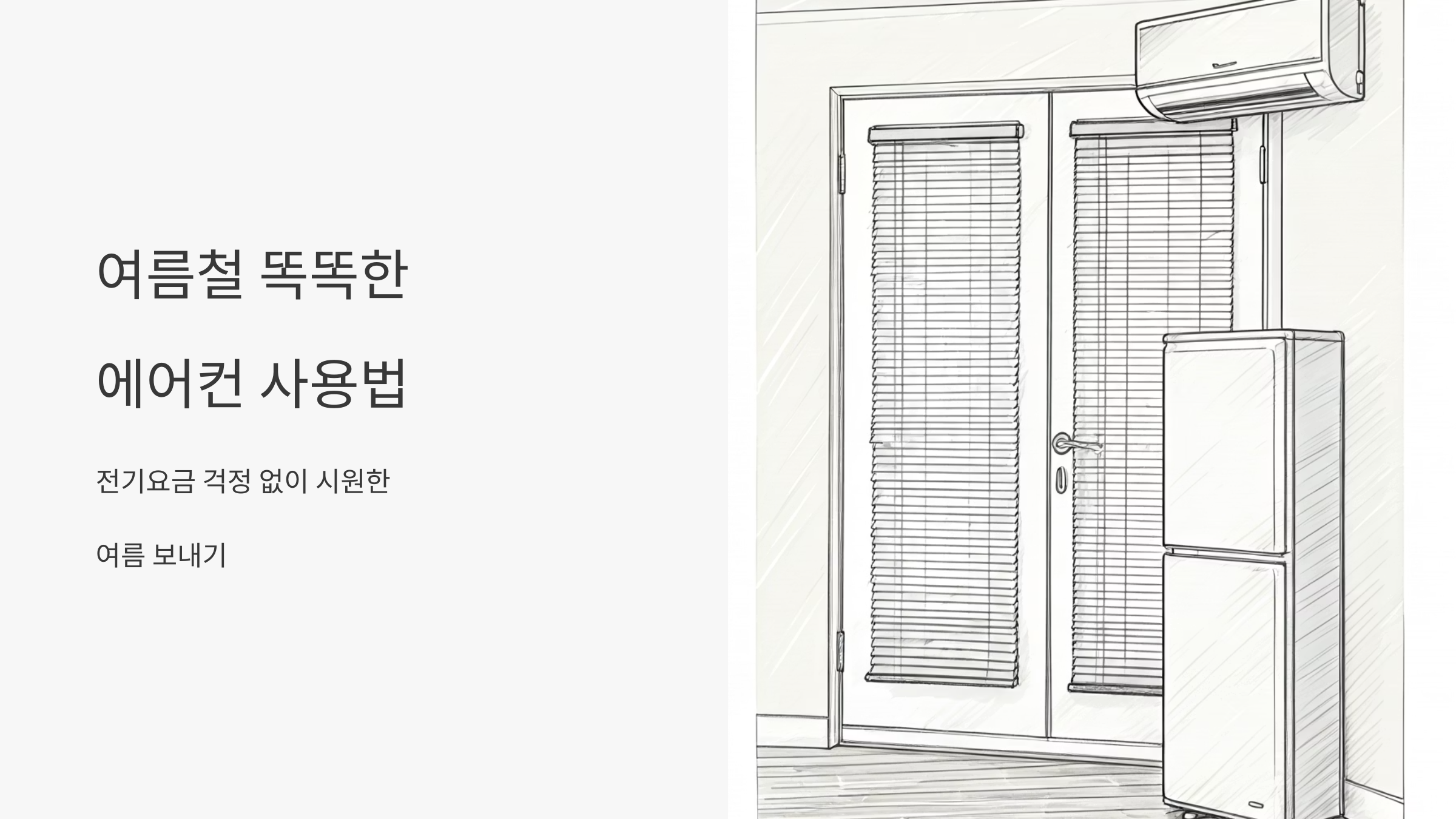 에어컨 켜도 무섭지 않은 여름 꿀팁