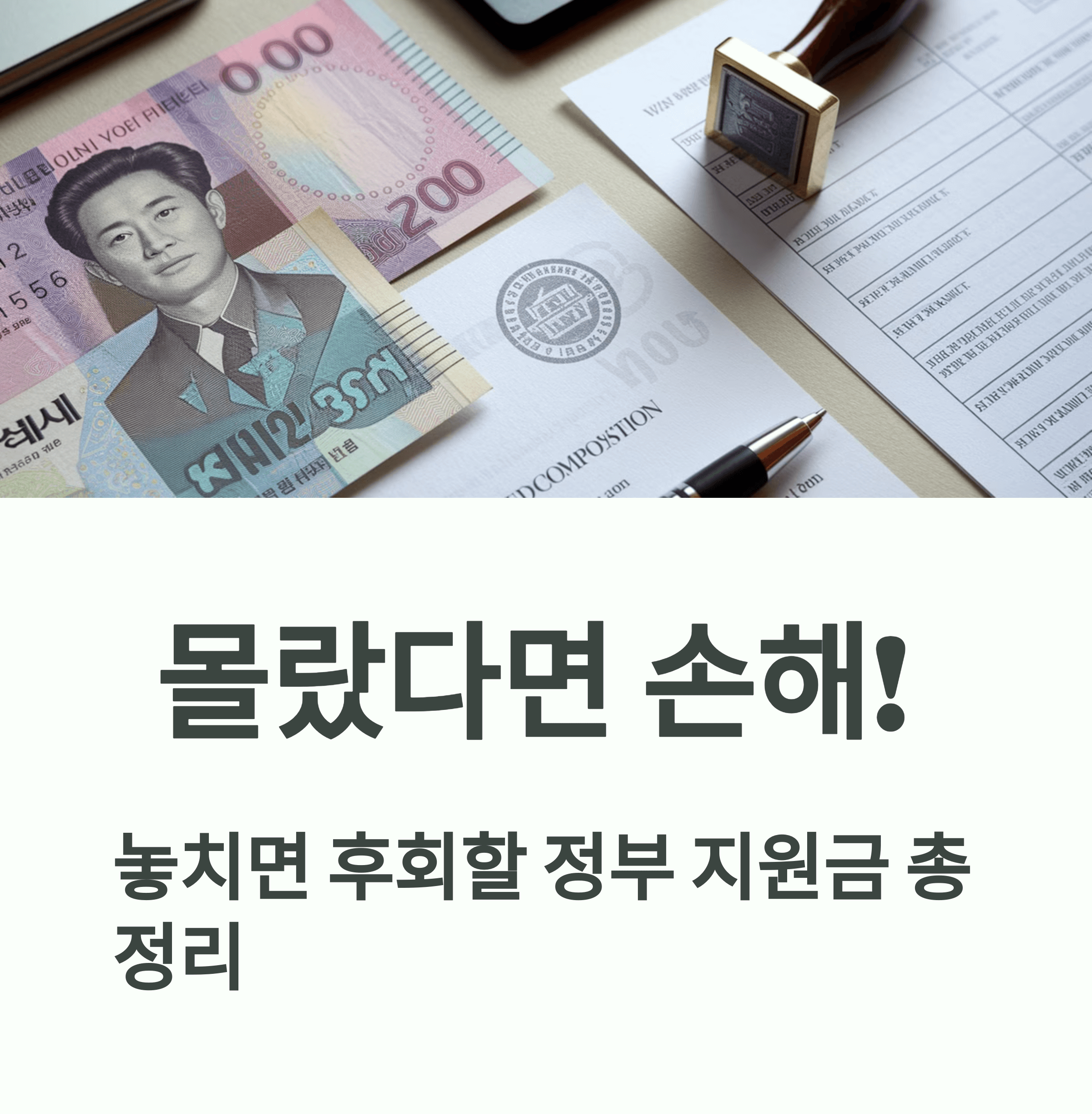 숨겨진 혜택들 정부 지원금 자격 조건