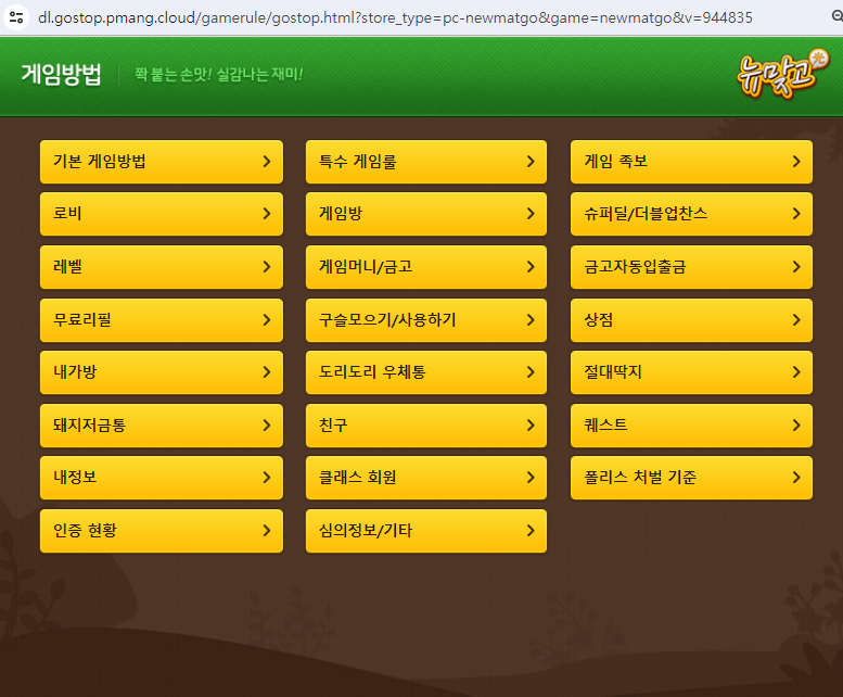 다음게임 뉴맞고 게임방법