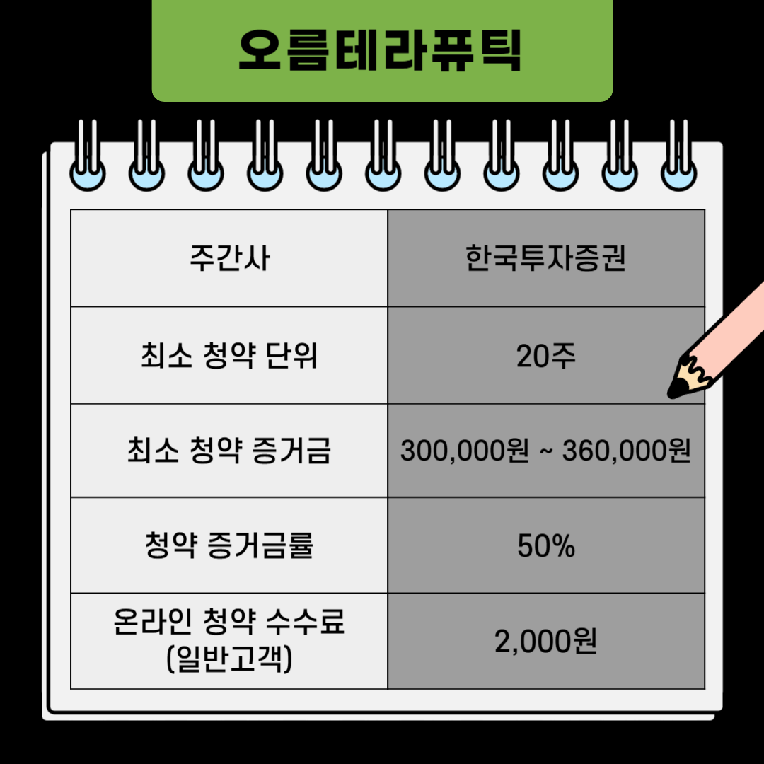 오름테라퓨틱 청약 단위