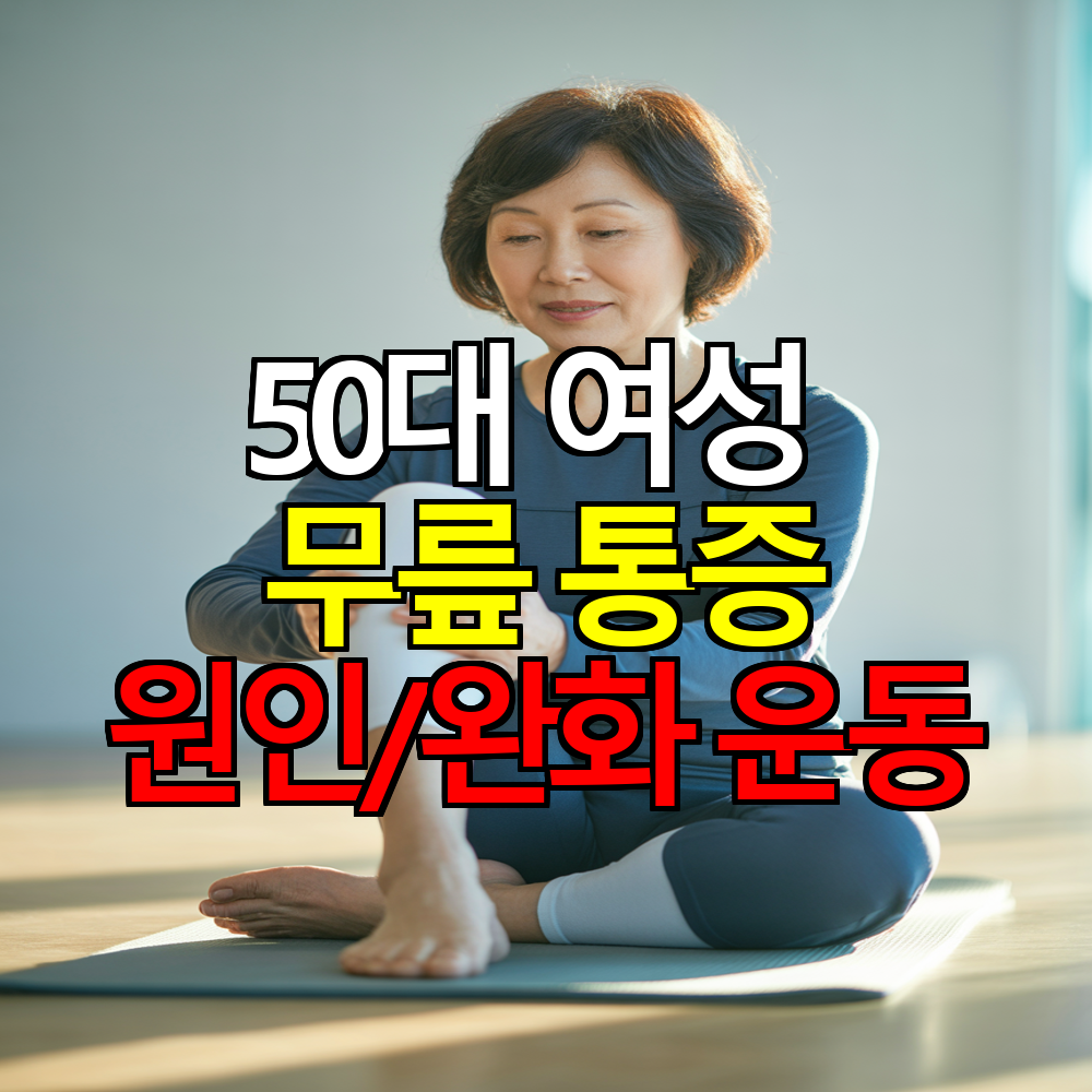 50대 여성 무릎 통증, 갱년기 이후 더 심해지는 이유와 완화 운동법