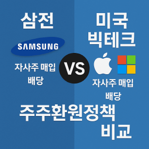 주주환원정책 비교 : 삼성전자 vs 미국 빅테크