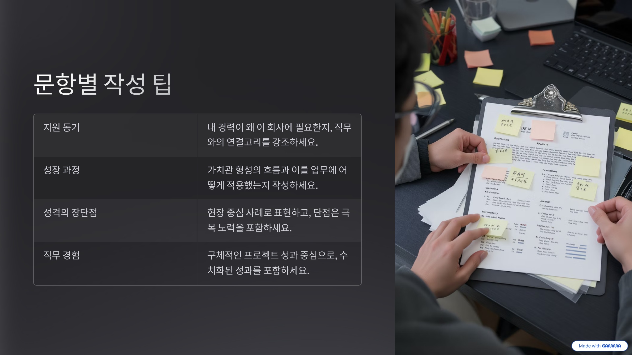 시니어 자기소개서 쓰는 방법