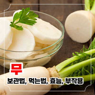 무 보관법 및 효능 10가지와 부작용
