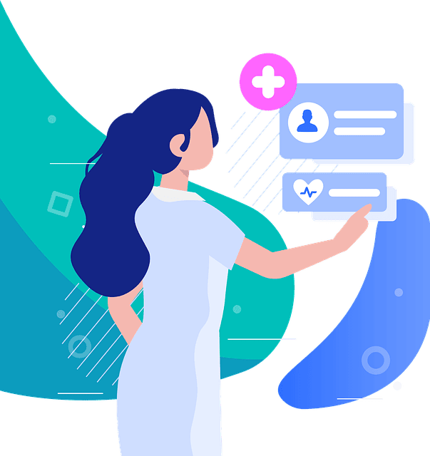 진료기록터치하는간호사