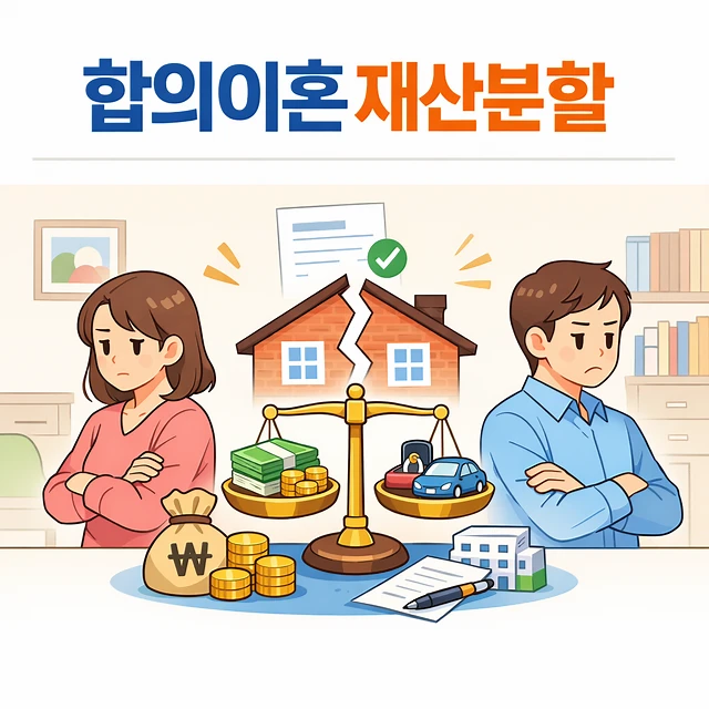 합의이혼재산분할 양육권, 합의이혼재산분할 증거