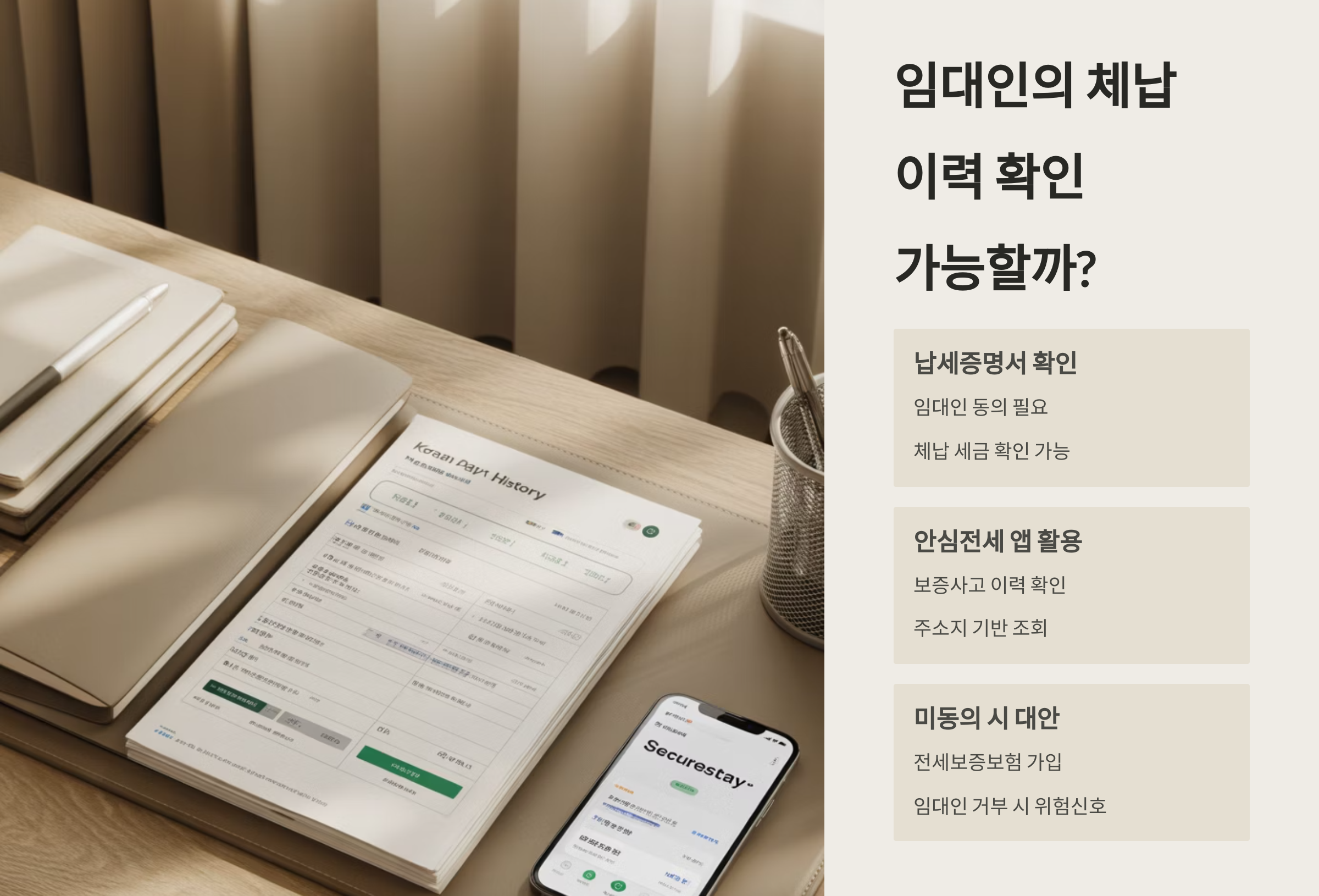 임대인의 체납 이력 확인 가능할까?