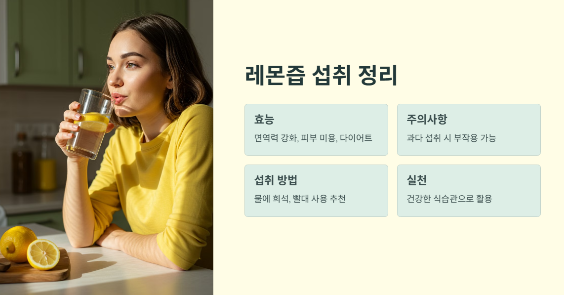 레몬즙, 이렇게 섭취하세요!