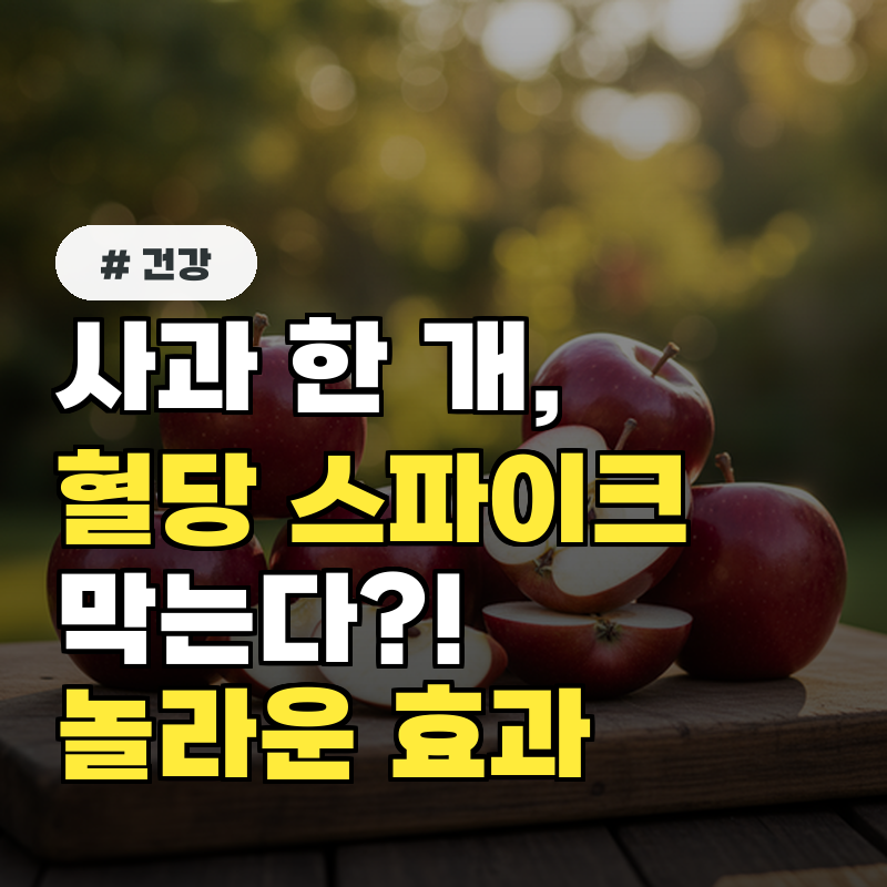 사과 한 개, 혈당 스파이크 막는다! 과학이 밝힌 놀라운 효과