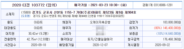 부동산 경매 물건