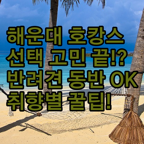 해운대 호텔 선택 고민 끝, 파라다이..