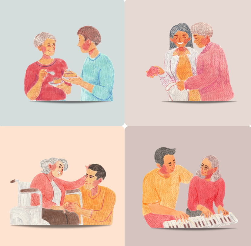 부모와 자녀 그림