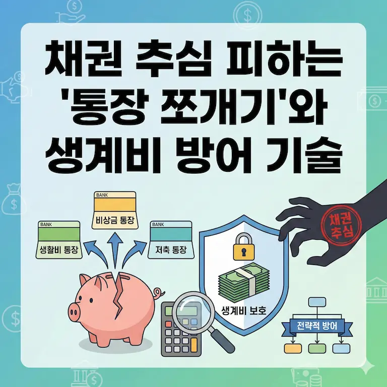 채권 추심 피하는 '통장 쪼개기'와 생계비 방어 기술