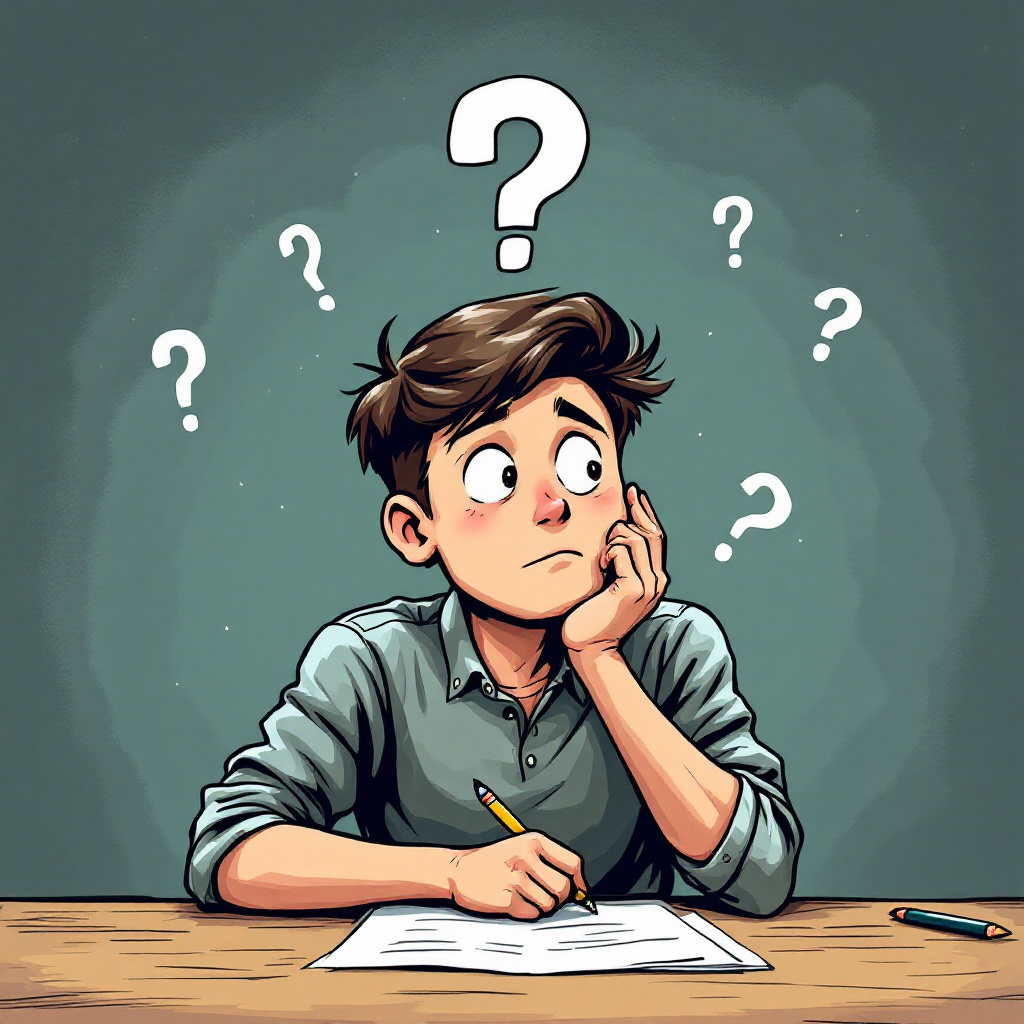 물음표를 띄운 남자