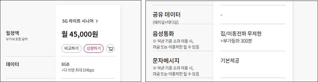 유플러스-어르신-시니어-요금제