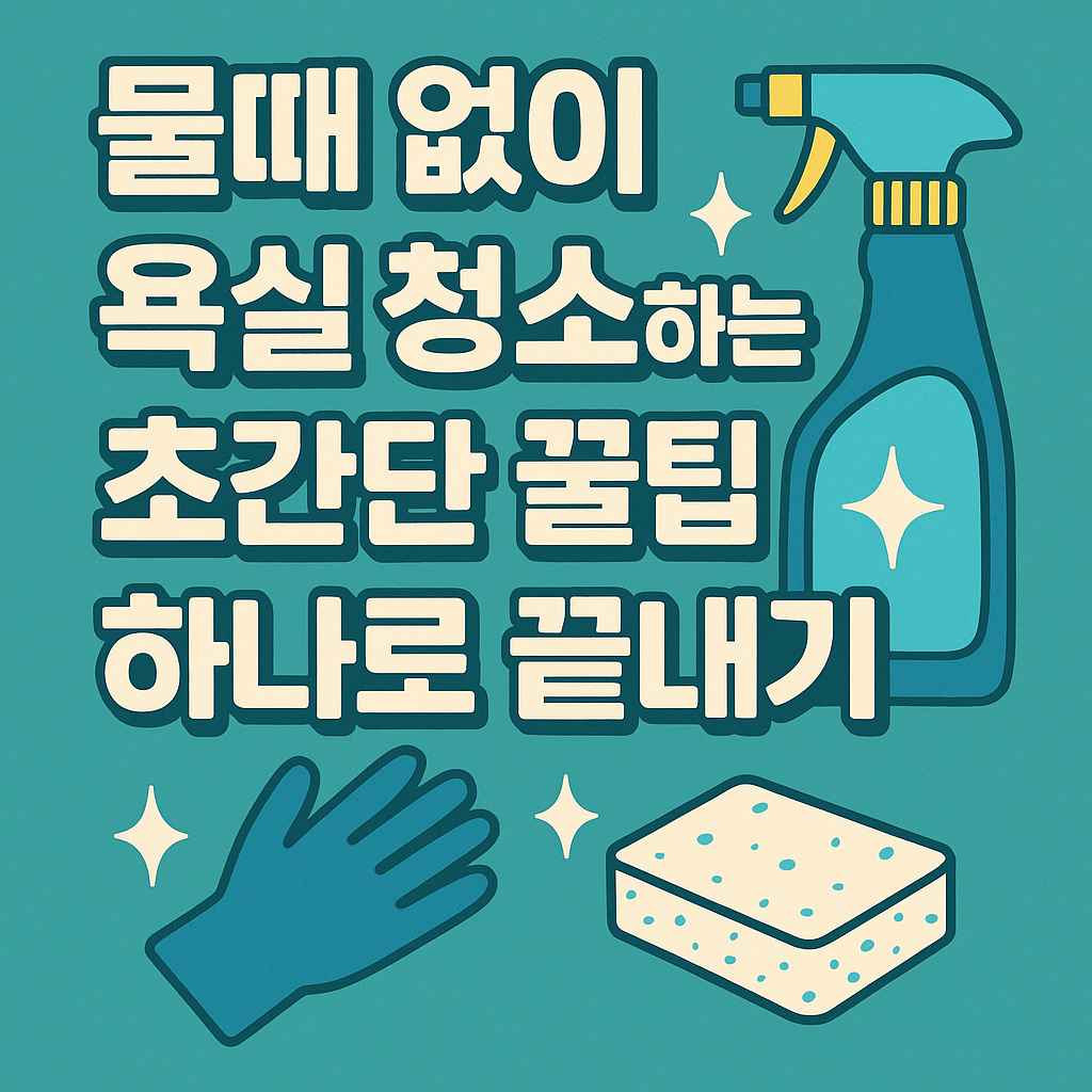 물때 없이 욕실 청소하는 꿀팁
