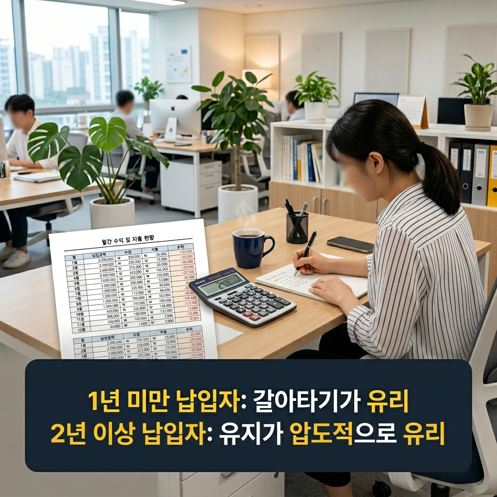 납입기간별 청년도약계좌 갈아타기 손익분기점