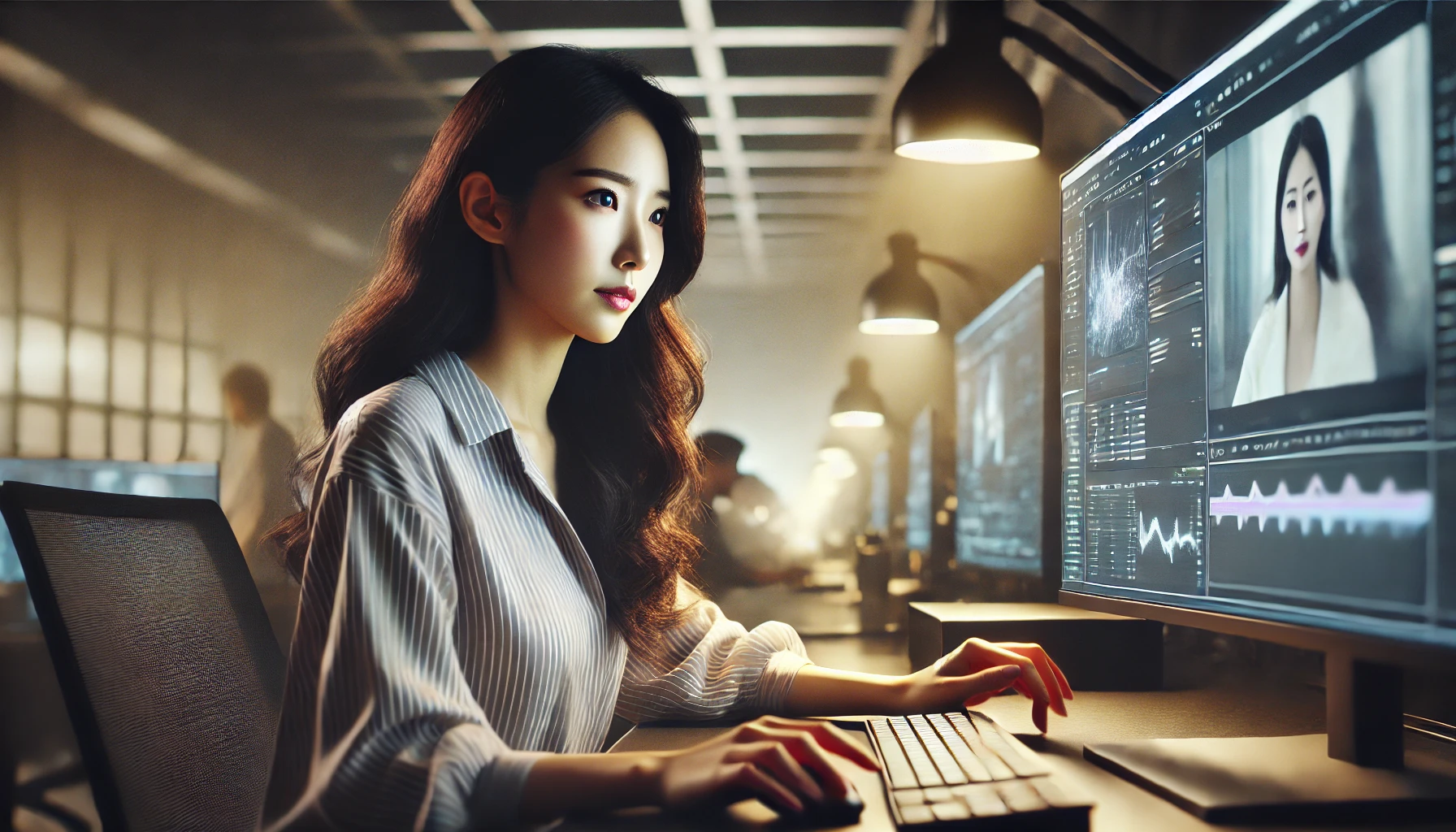 여성이 집중하는 이미지