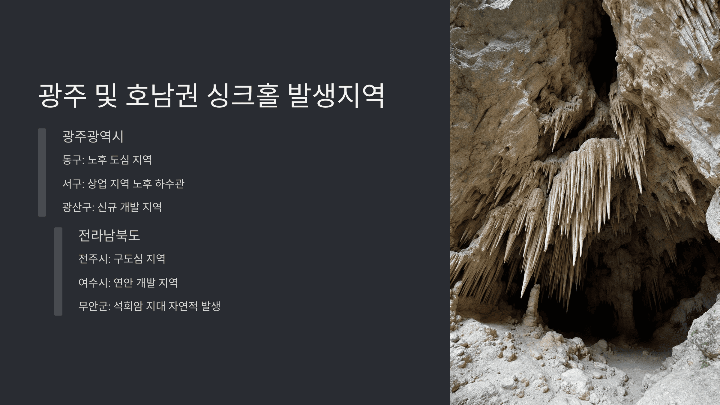 지역별 싱크홀 위험지역