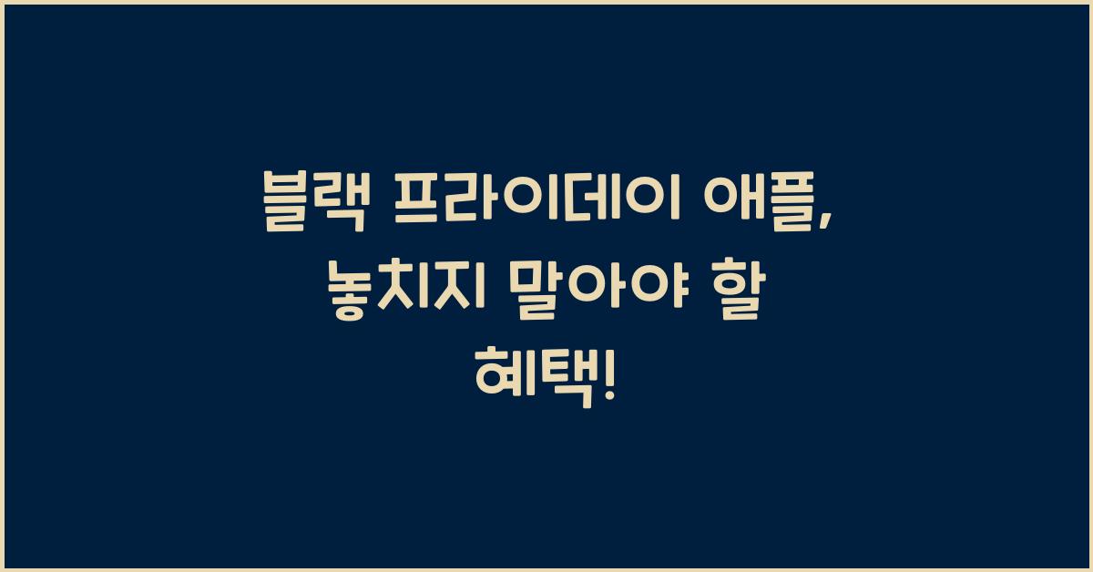 블랙 프라이데이 애플