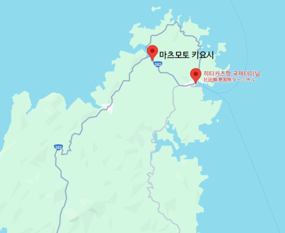 대마도 마츠모토 키요시의 구글맵
