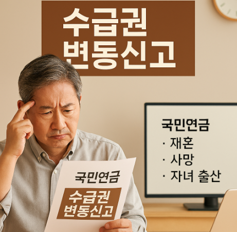 국민연금 수급권 변동신고