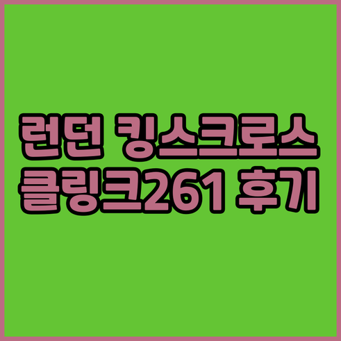 런던 킹스크로스 근처 클링크 261