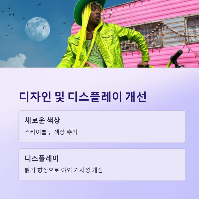 디자인 및 디스플레이 개선