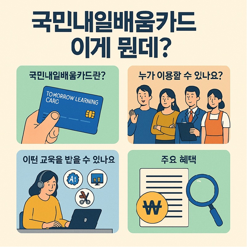 국민내일배움카드로 미래를 준비하세요 – 직업교육의 첫걸음