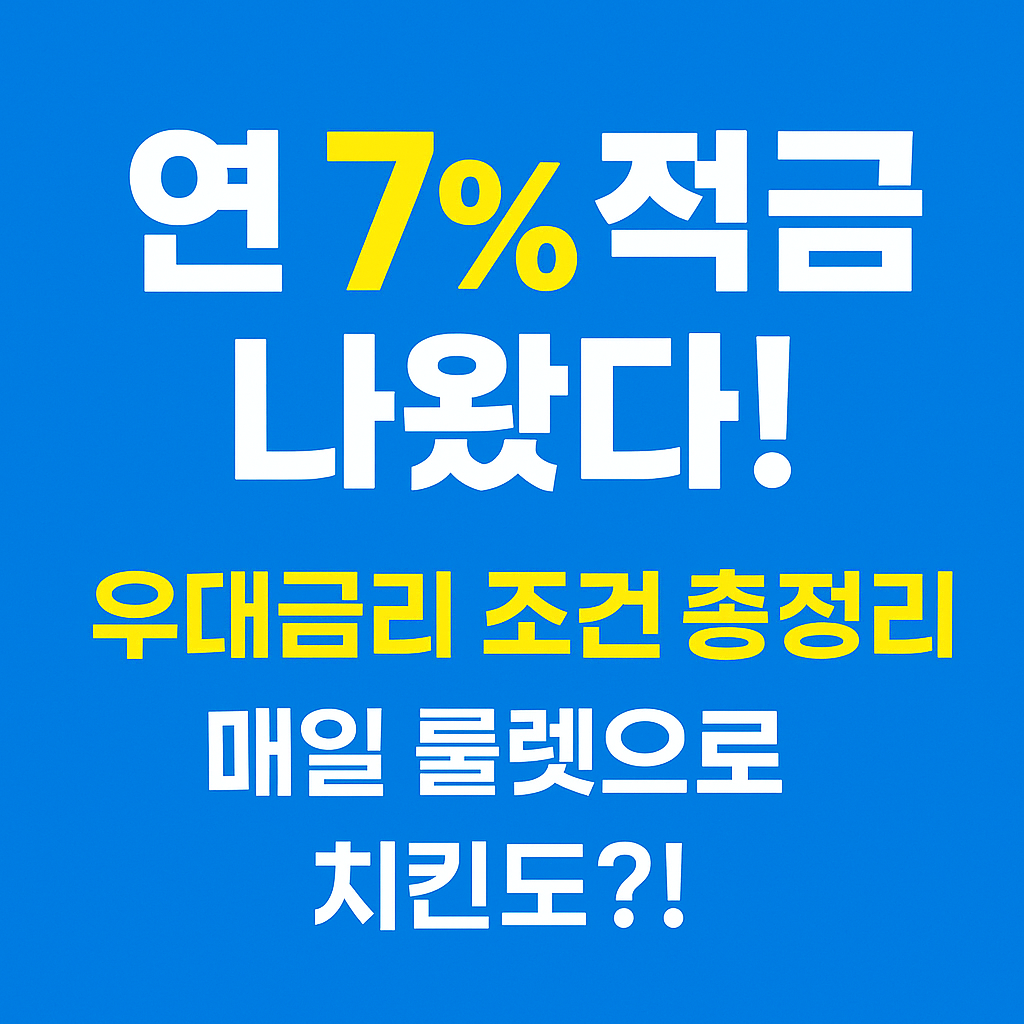 우리은행 연 7% 적금