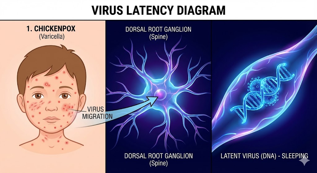 신경으로 숨어드는 수두 바이러스
