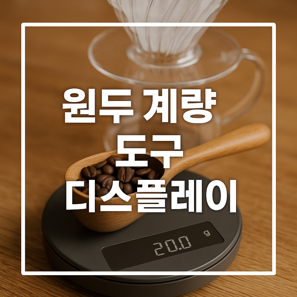 원두 계량 도구 디스플레이