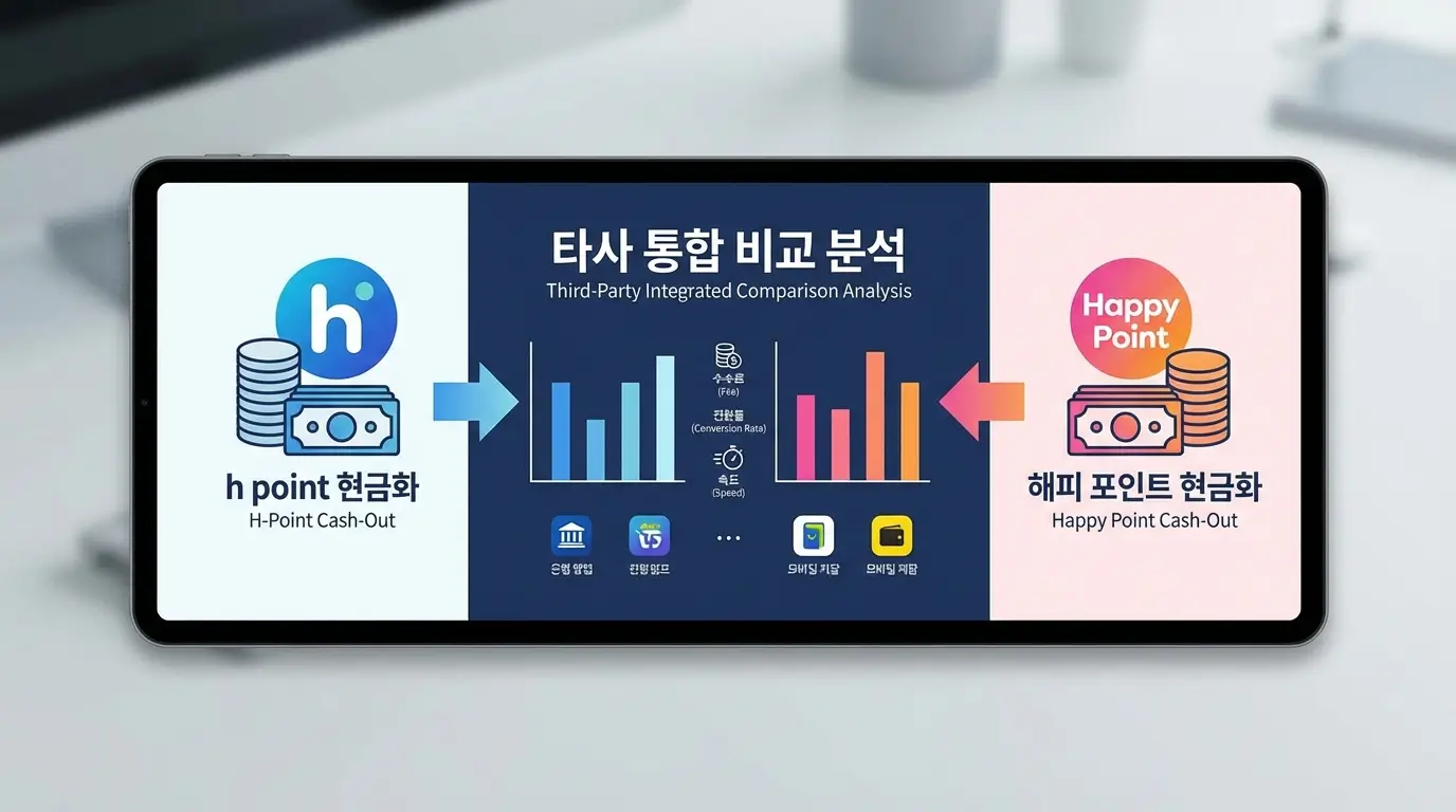 h point 현금화 및 해피 포인트 현금화 타사 통합 비교 분석