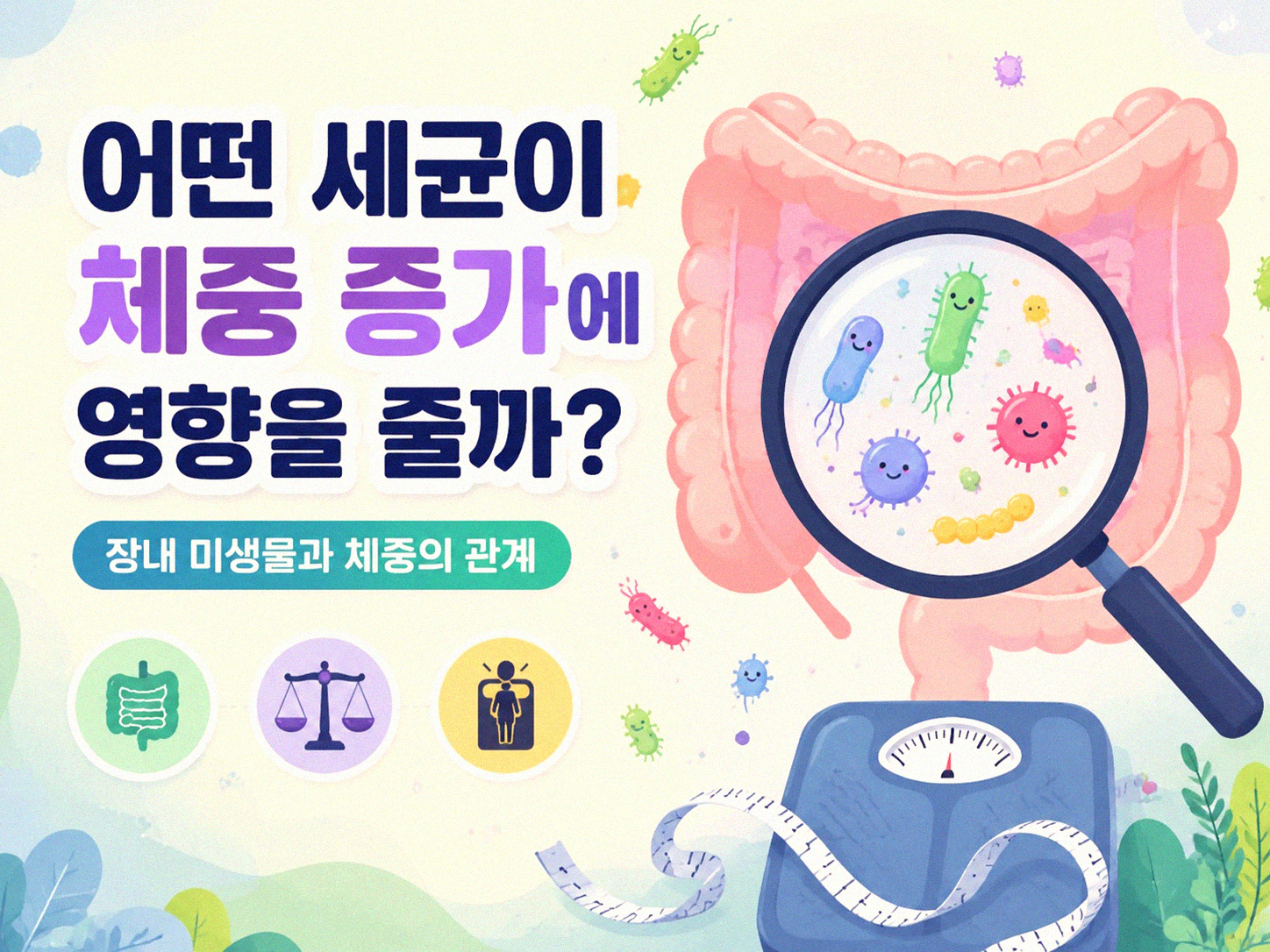 내 몸무게, 장 속에 사는 친구들 때문일까?