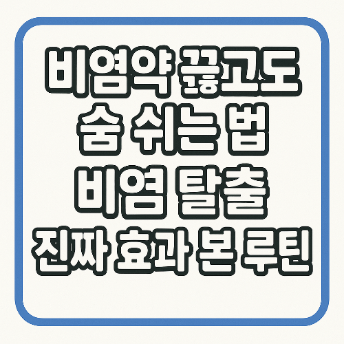 비염약 끊고도 숨 쉬는 법, 비염 탈출 진짜 효과 본 루틴