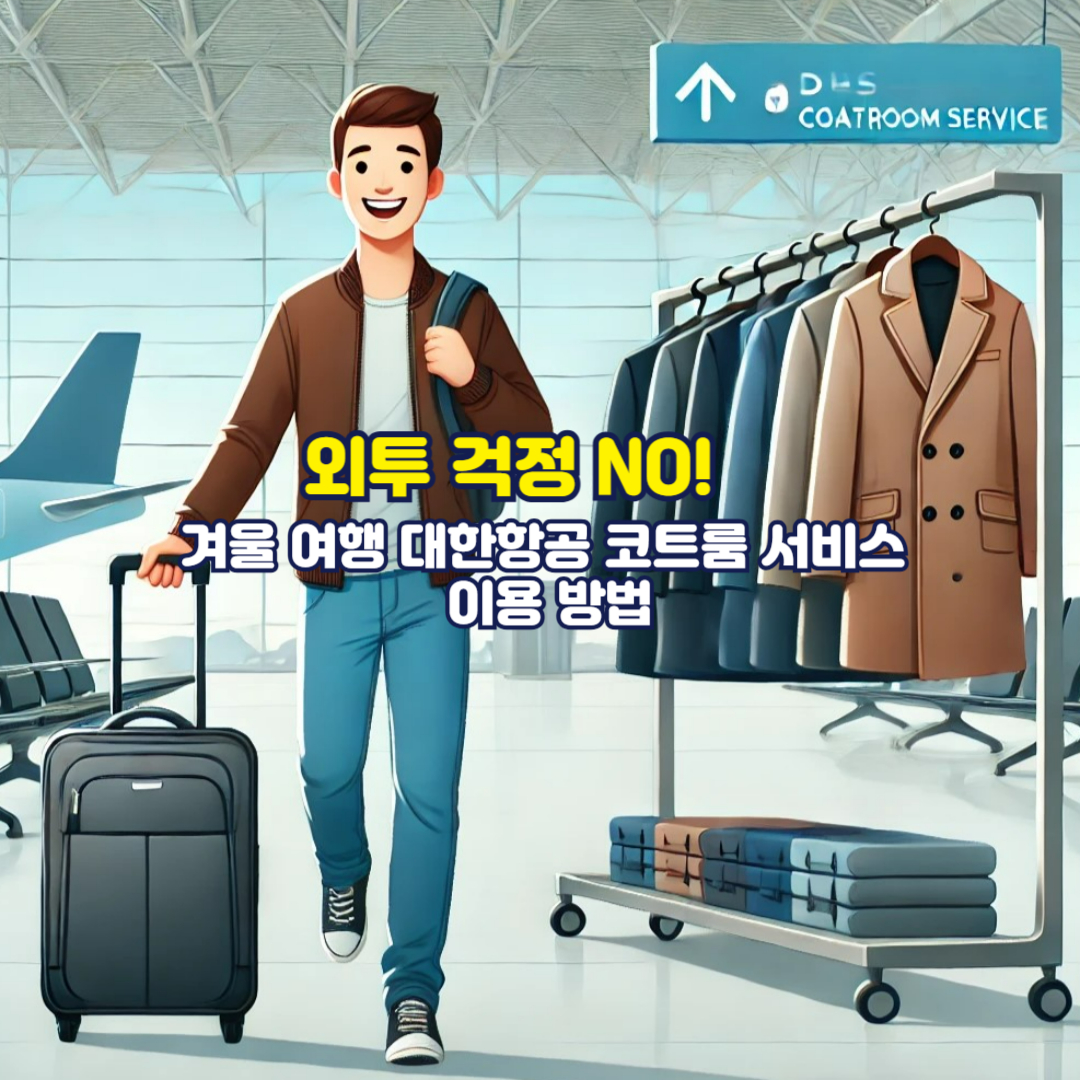 외투 걱정 NO! 겨울 여행 대한항공 코트룸 서비스 이용 방법