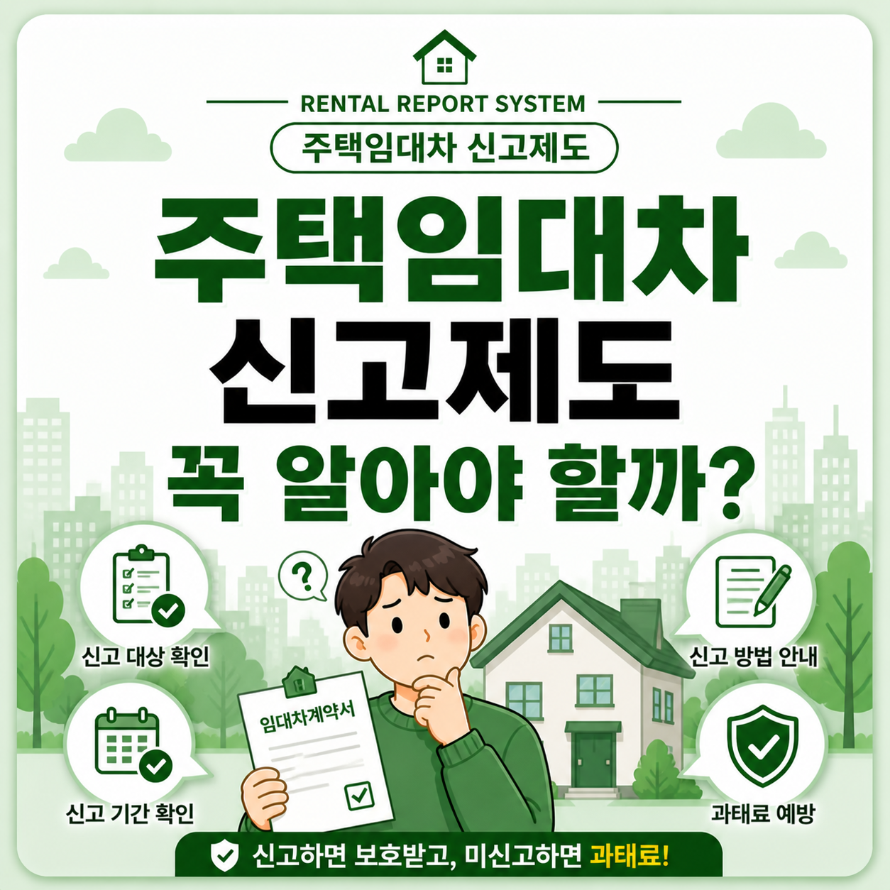 주택임대차 신고제도 신고 대상 기한 과태료 기준 안내