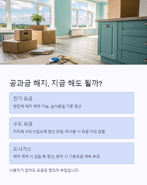 공과금 해지 지금 해도 될까?