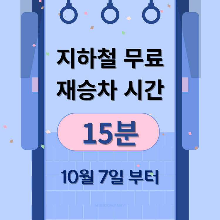 지하철 무료 재승차 시간 15분으로 확대
