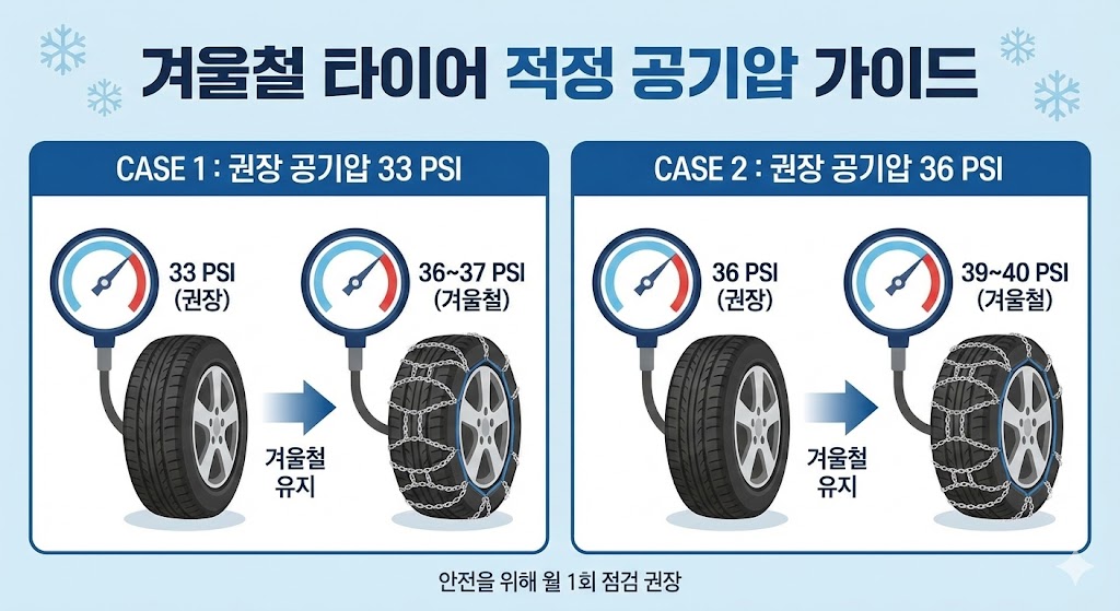 겨울철 타이어 공기압