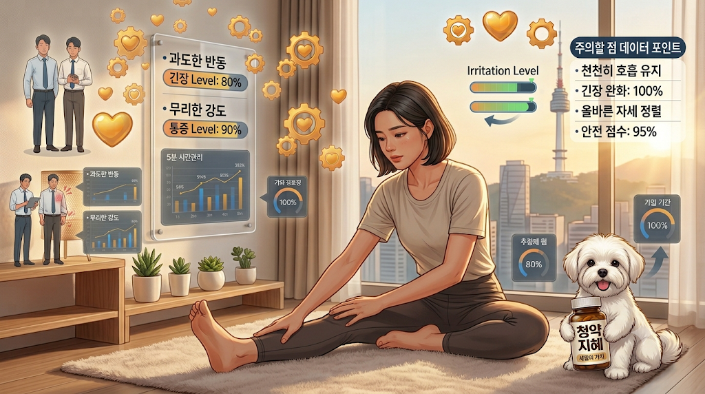 ▲ 숙면을 부르는 자기 전 5분 긴장 완화 스트레칭