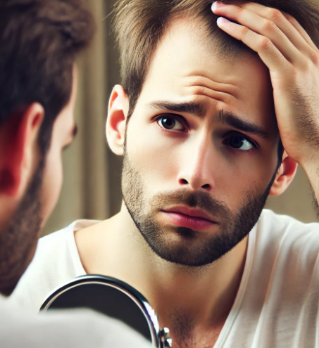 탈모고민하는 남성 사진