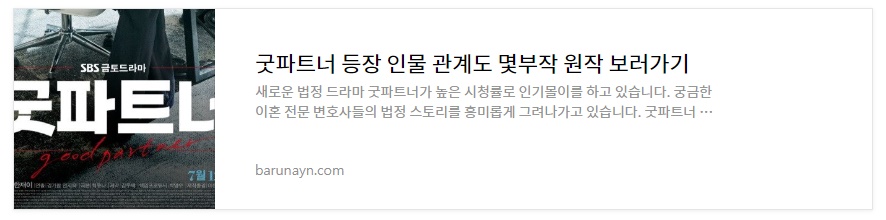 굿파트너 드라마