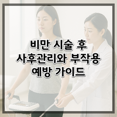 비만 시술 후 사후관리와 부작용 예방 가이드
