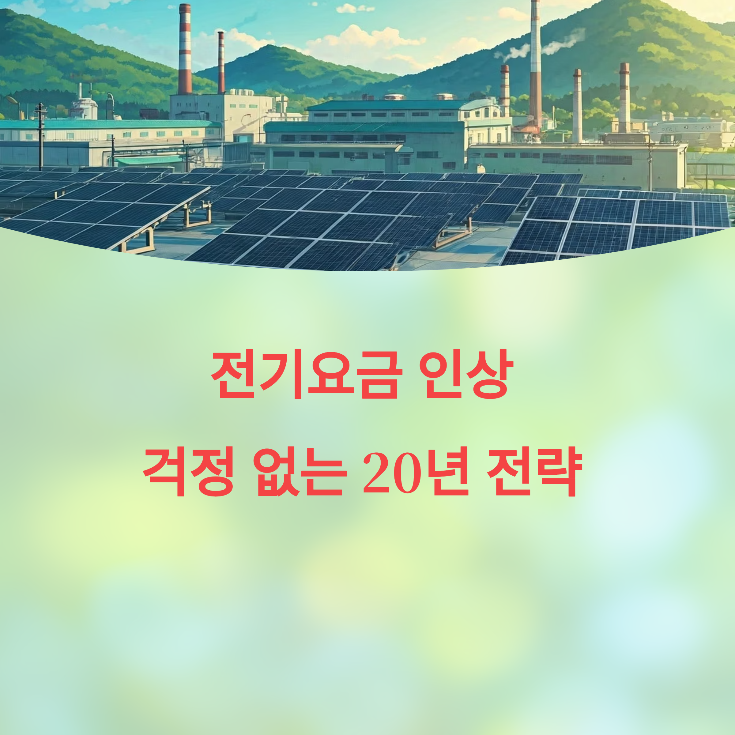 전기요금 인상 걱정 없는 20년 전략