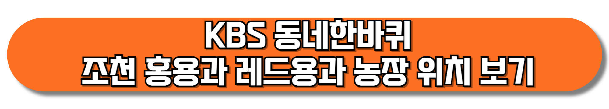 KBS-동네한바퀴-조천-홍용과-레드용과-농장-위치-보기