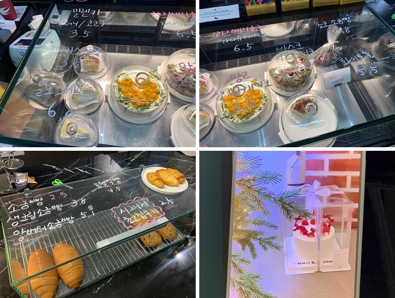 디저트 메뉴 및 가격